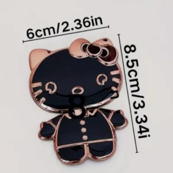 Hello Kitty Mobile Ph Holder Back Sticker Foldable/Rotatable Makeup Mirror, NIP - Picture 9 of 9